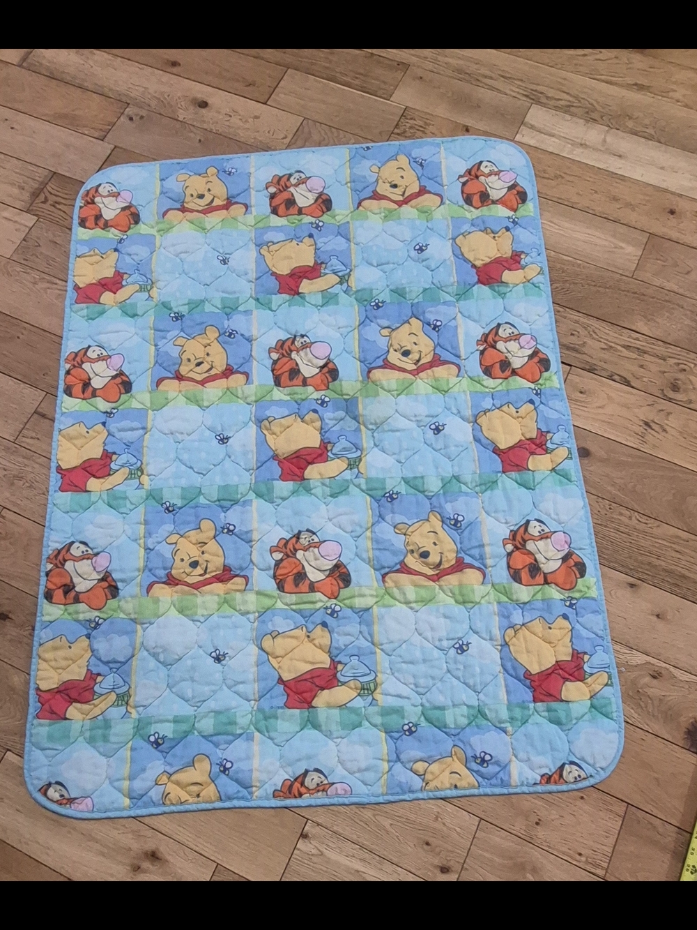 Vintage Winnie The Pooh & Tigger Baby Blanket
